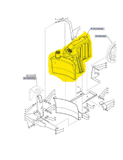 serbatoio New Holland cod 47746320