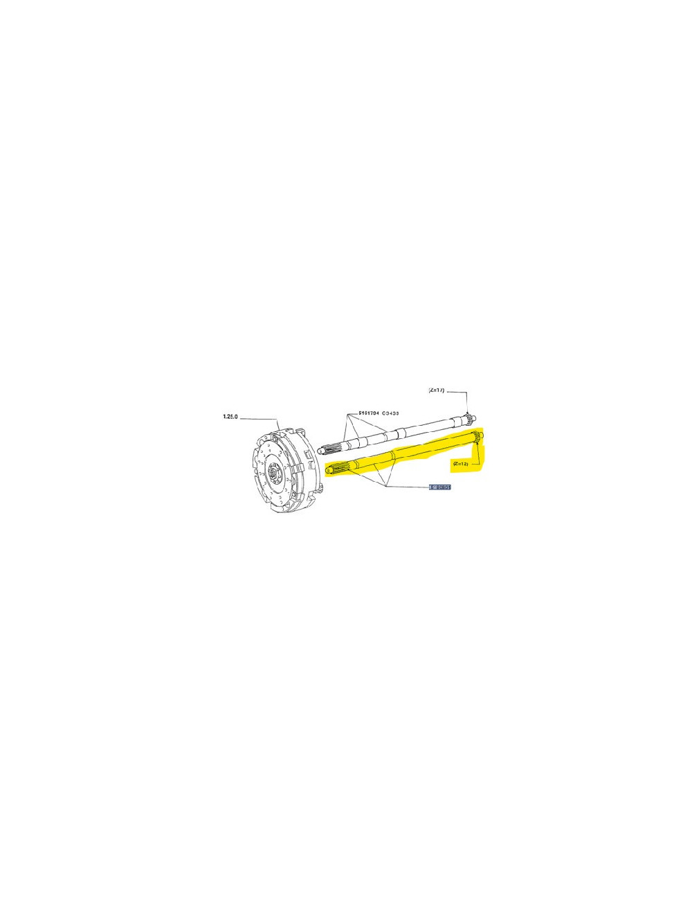 Albero innesto trasmissione presa di forza New Holland - cod 5189502 Albero innesto trasmissione presa di forza New Holland - cod 5189502