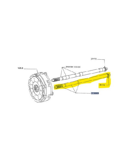 Albero innesto trasmissione presa di forza New Holland - cod 5189502