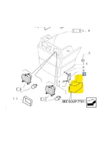 Copertura lato sinistro New Holland - cod 5176294