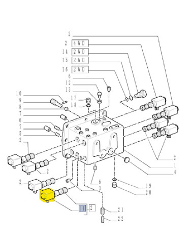 valvola a solenoide New Holland cod 9970157