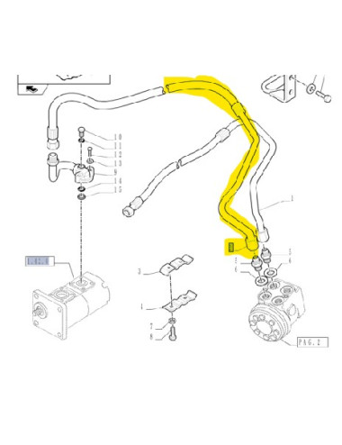 Tubazione idraulico New Holland - cod 87389462