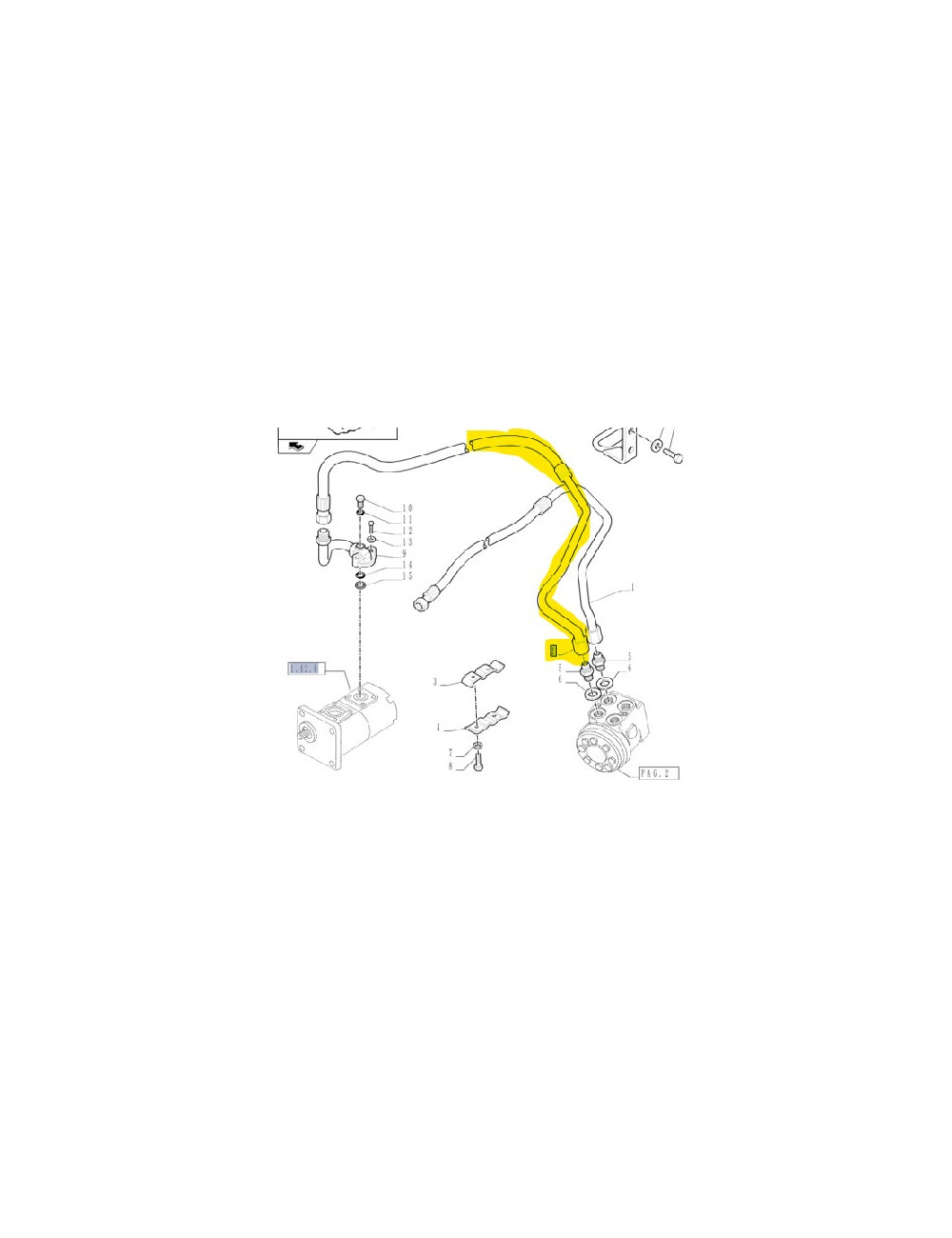 Tubazione idraulico New Holland - cod 87389462 Tubazione idraulico New Holland - cod 87389462