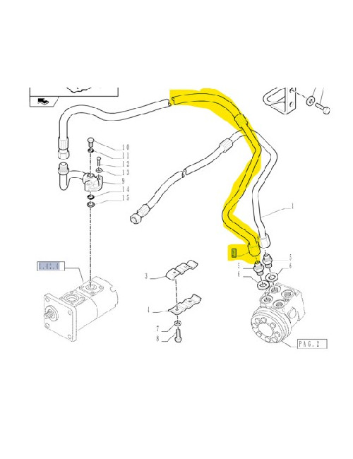 Tubazione idraulico New Holland - cod 87389462