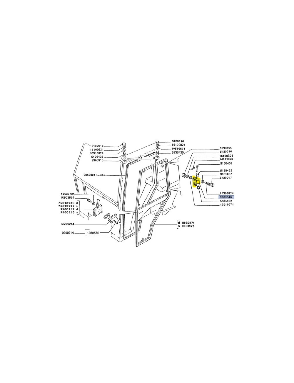 Cerniera porta New Holland -cod 9960846 Cerniera porta New Holland -cod 9960846