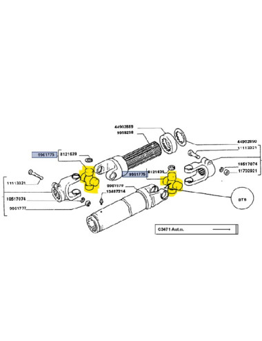 Crociera albero di trasmiss. New Holland -cod 9961775