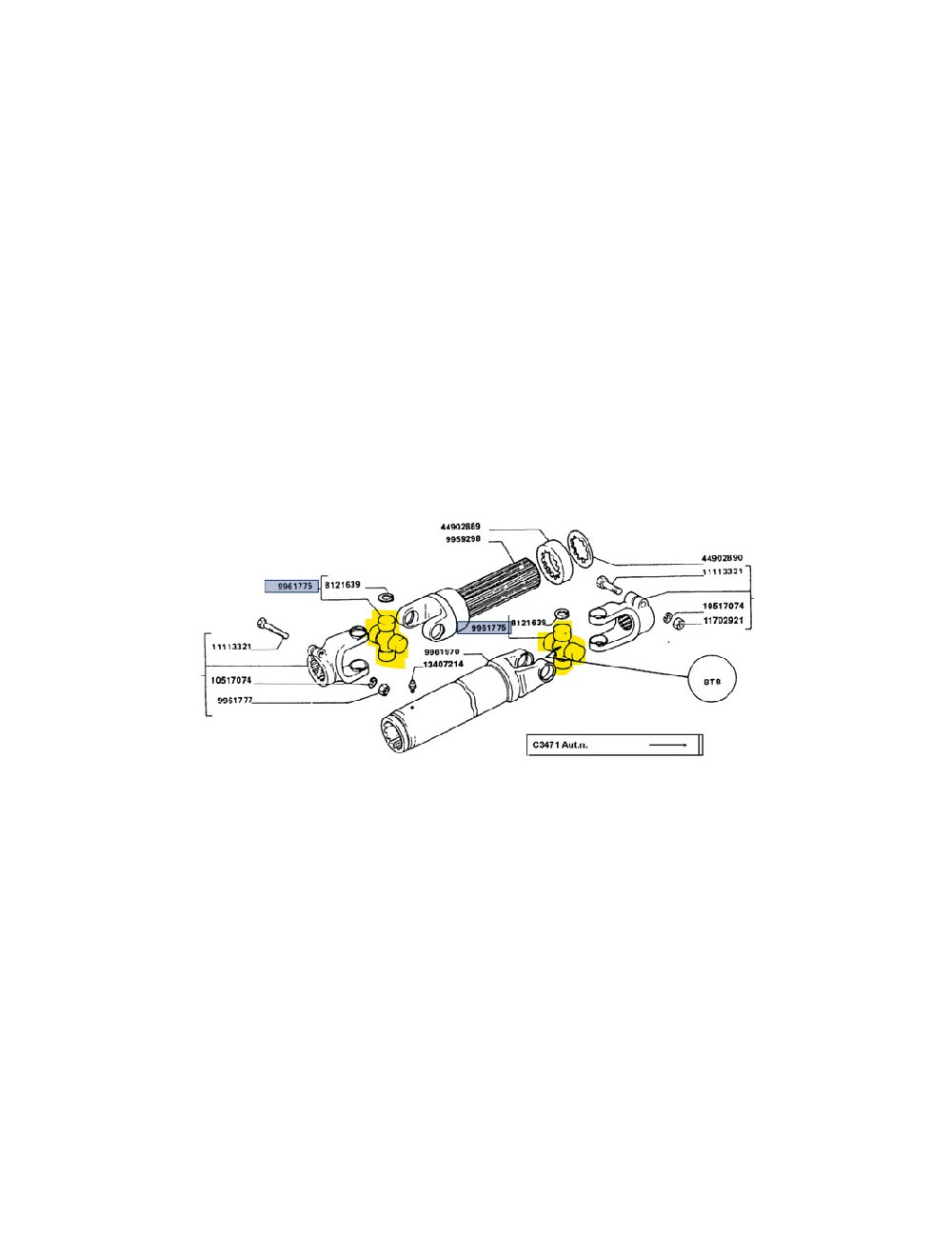 Crociera albero di trasmiss. New Holland -cod 9961775