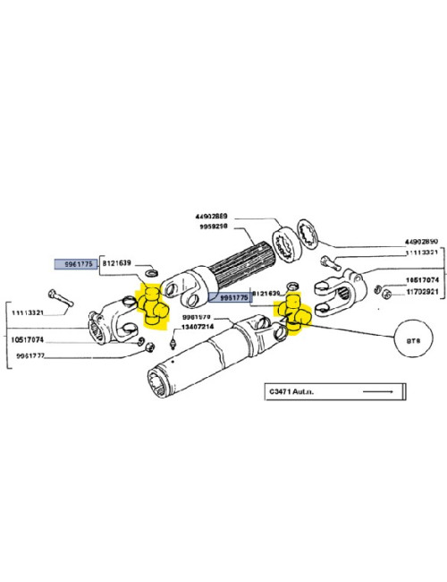 Crociera albero di trasmiss. New Holland -cod 9961775