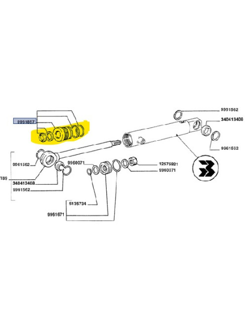 Guida di scorrim. cilindro idrog. New Holland -cod 9961857