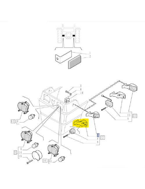 supporto indicatore direzione destro New Holland cod 5180776
