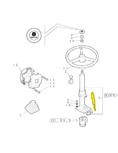 ammortizzatore sterzo New Holland cod 87560589