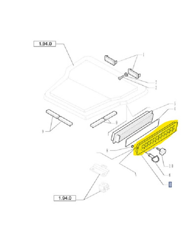 Coperchio filtro cabina New Holland - cod 81871634