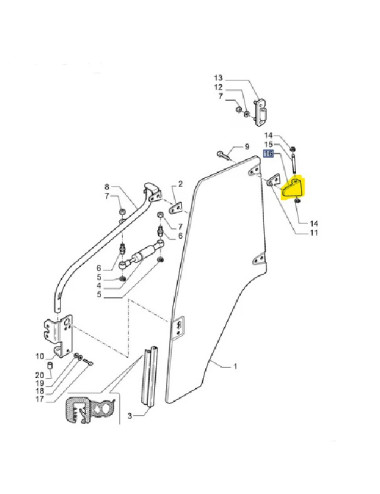 cerniera porta anteriore New Holland cod 87734171