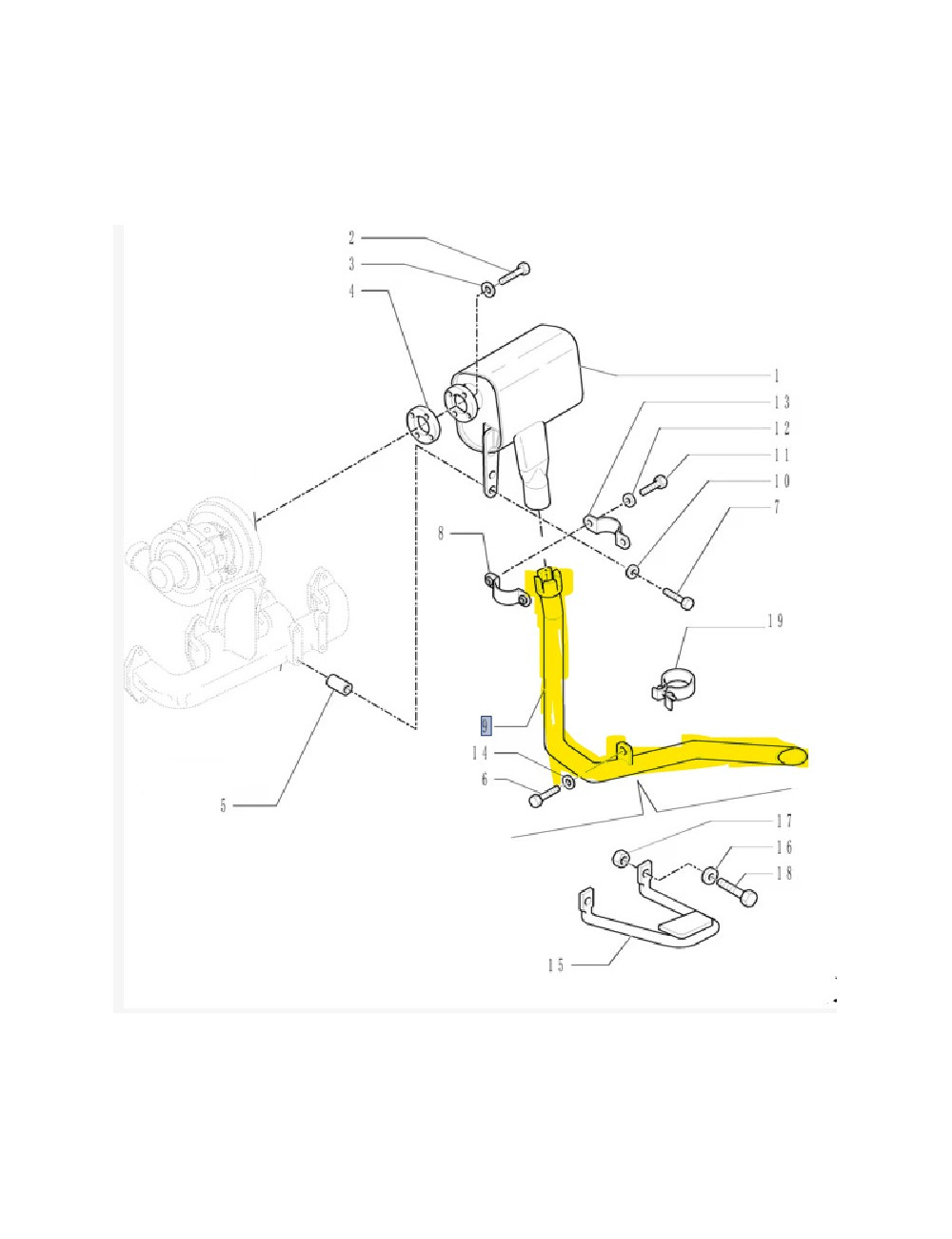terminale marmitta silenziatore New Holland cod 5168105 terminale marmitta silenziatore New Holland cod 5168105
