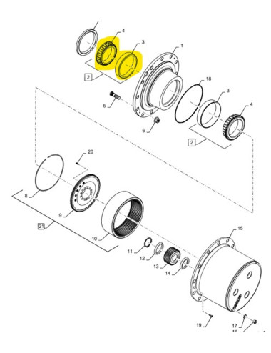 cuscinetto mozzo asse anteriore New Holland cod 87674603