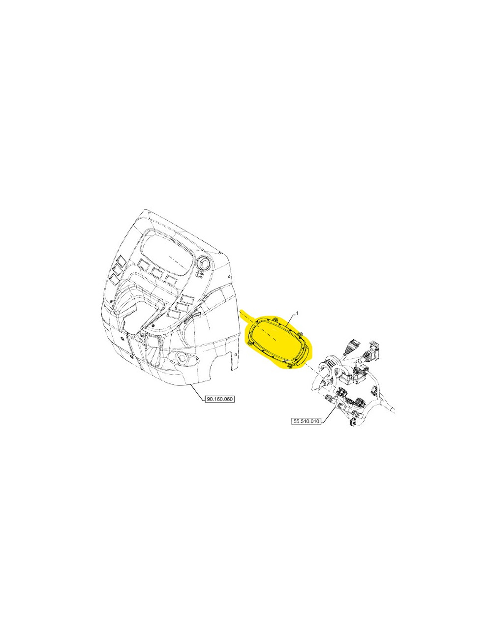 quadro strumenti New Holland cod 48155996 quadro strumenti New Holland cod 48155996