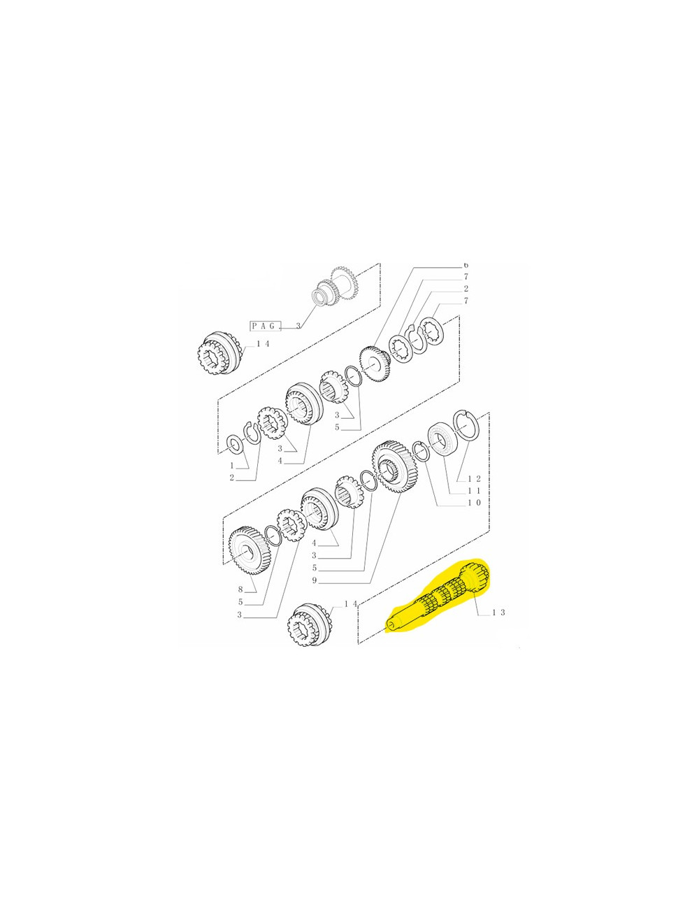 albero conduttore trasmissione New Holland cod 5175989