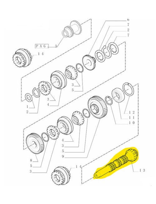 albero conduttore trasmissione New Holland cod 5175989