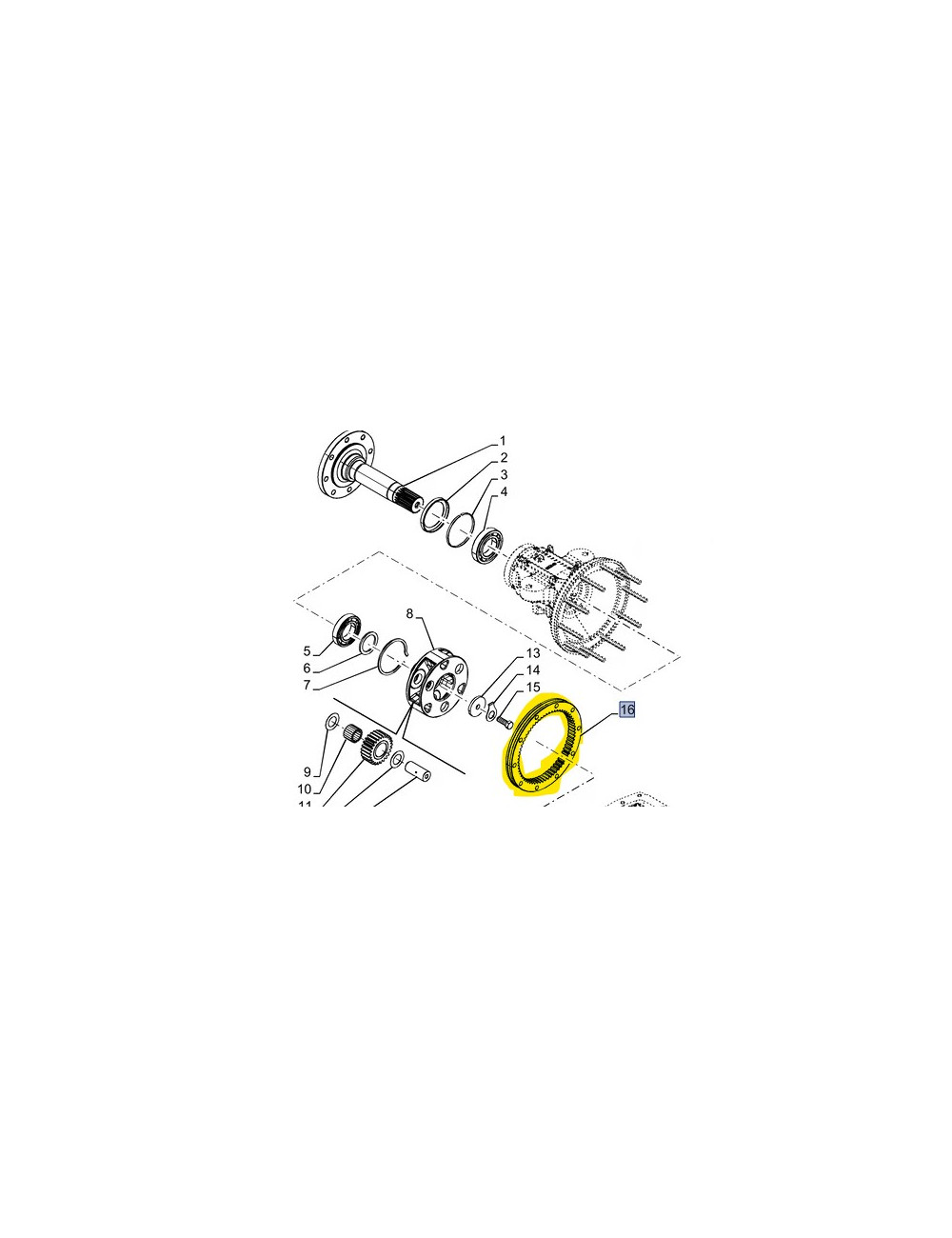 corona dentata trasmissione New Holland cod 5168457 corona dentata trasmissione New Holland cod 5168457