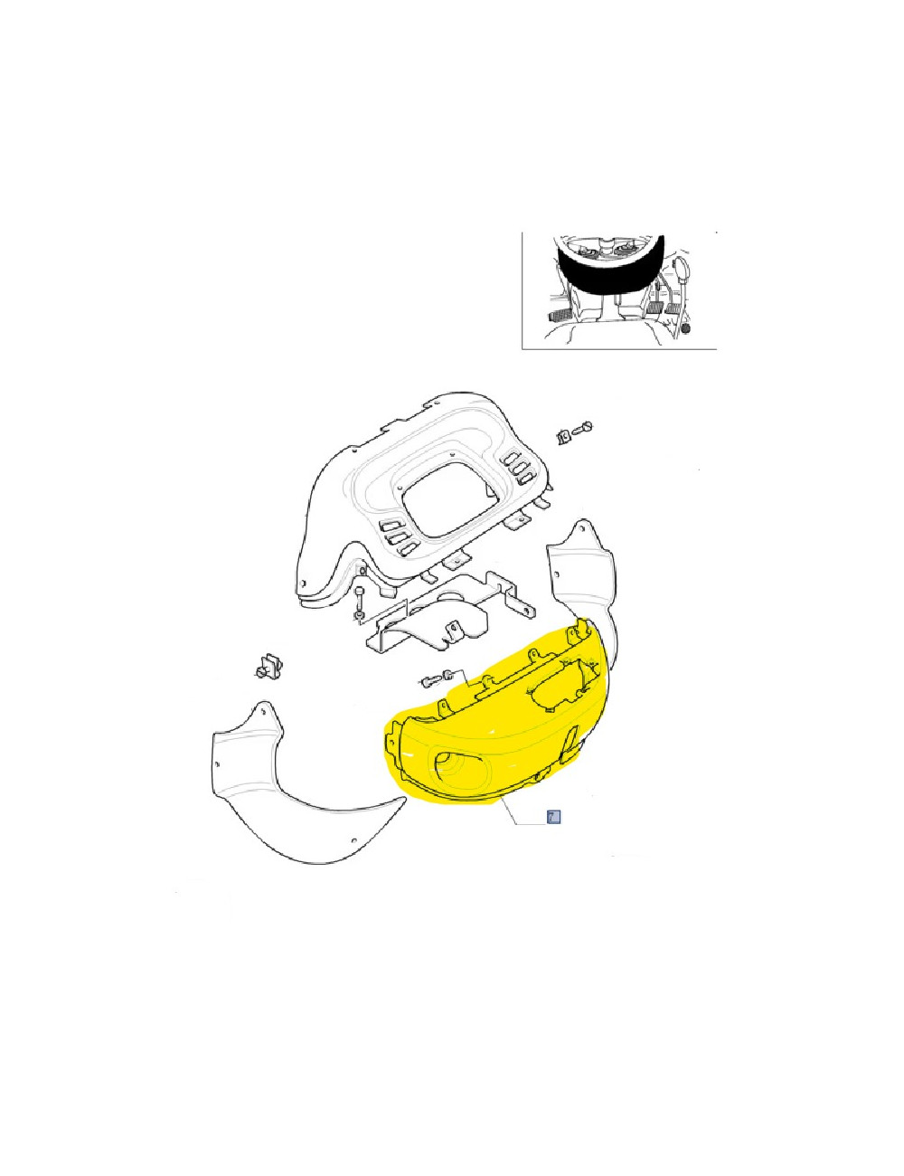 rivestimento console New Holland cod 5175277 rivestimento console New Holland cod 5175277