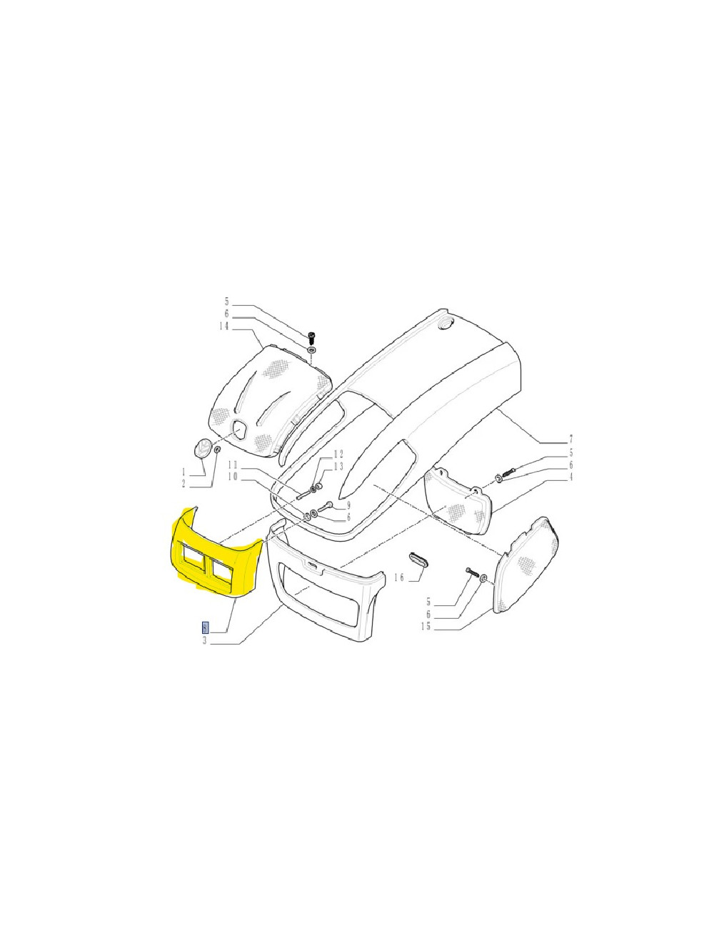 griglia anteriore cofano New Holland cod 87291188
