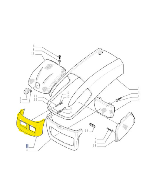 griglia anteriore cofano New Holland cod 87291188