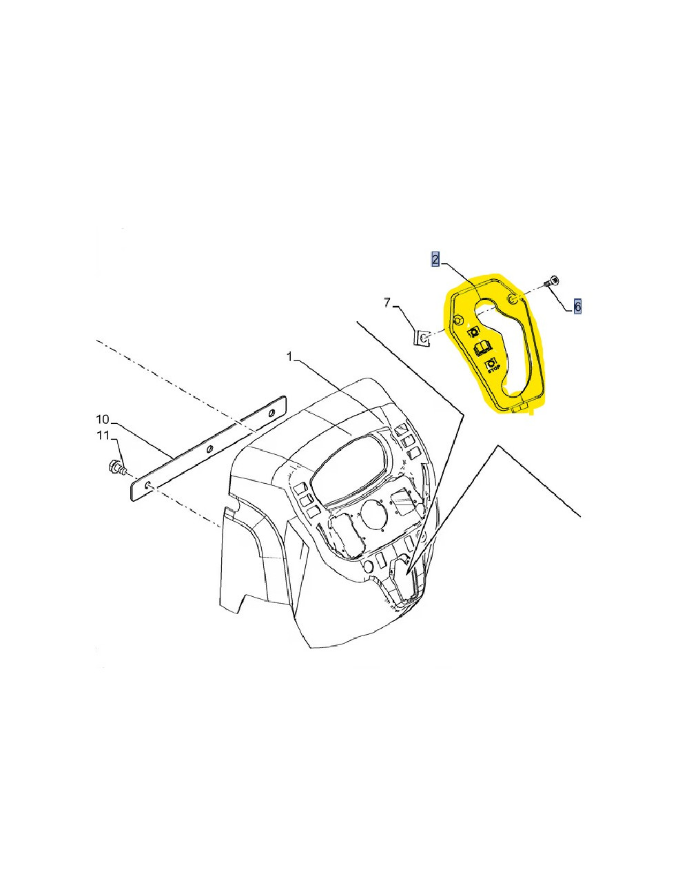 coperchio leva PTO New Holland cod 48064497