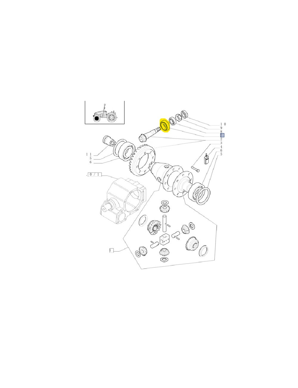 cuscinetto assale anteriore New Holland cod 9975272