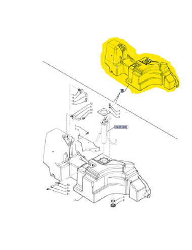 serbatoio carburante New Holland cod 51651356