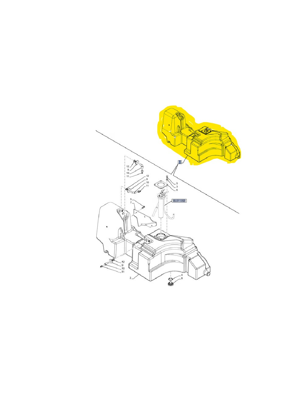 serbatoio carburante New Holland cod 51651356