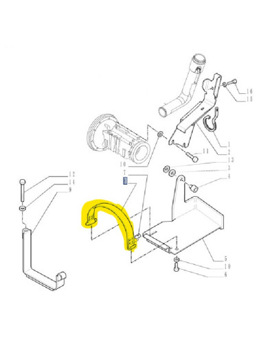 Cinghia fissaggio serbatoio New Holland - cod 5186341