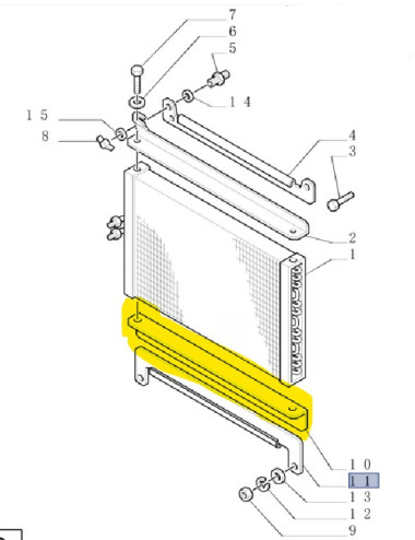 Staffa inferiore radiatore New Holland - cod 5168628