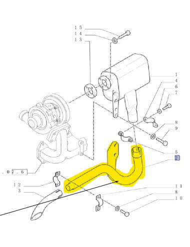 Prolunga marmitta New Holland - cod 5195855