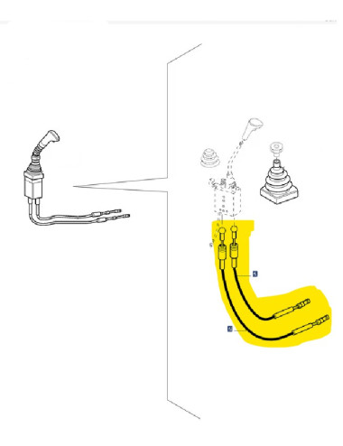 Cavo comando leva distributore New Holland - cod 87591993