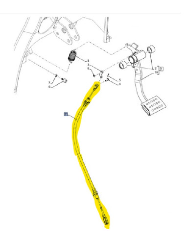 Cavo comando pedale frizione New Holland - cod 84357194