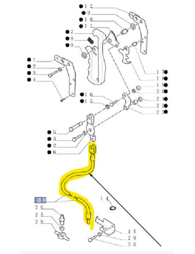 Cavo comando freno a mano  New Holland - cod 87303680