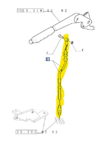 Cavo comando freno a mano New Holland - cod 84266677