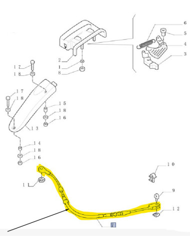 Cavo comando lift o matic  New Holland - cod 84224116