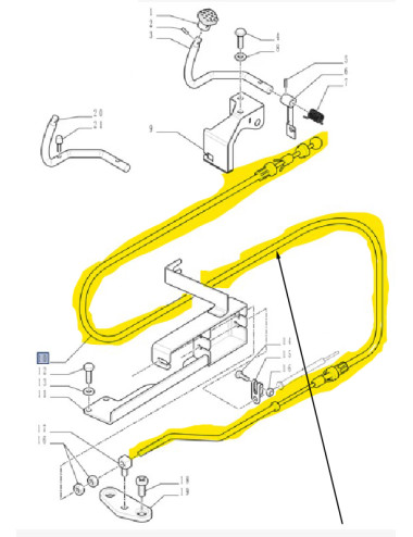 Cavo comando freno a mano New Holland - cod 84223024