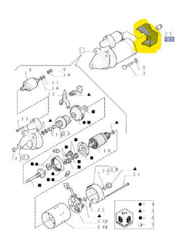 coperchio protezione motorino avviamento New Holland cod 5189052