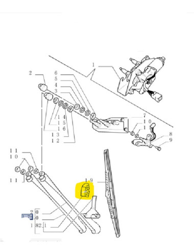 Adattatore braccio tergicristallo New Holland - cod 9971672