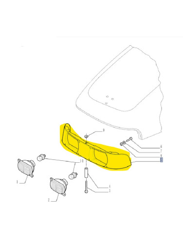 griglia anteriore fari New Holland cod 87547780