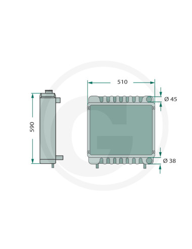 radiatore Granit compatibile New Holland cod 74717024