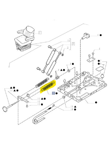 molla sedile compatibile new holland cod 71491398