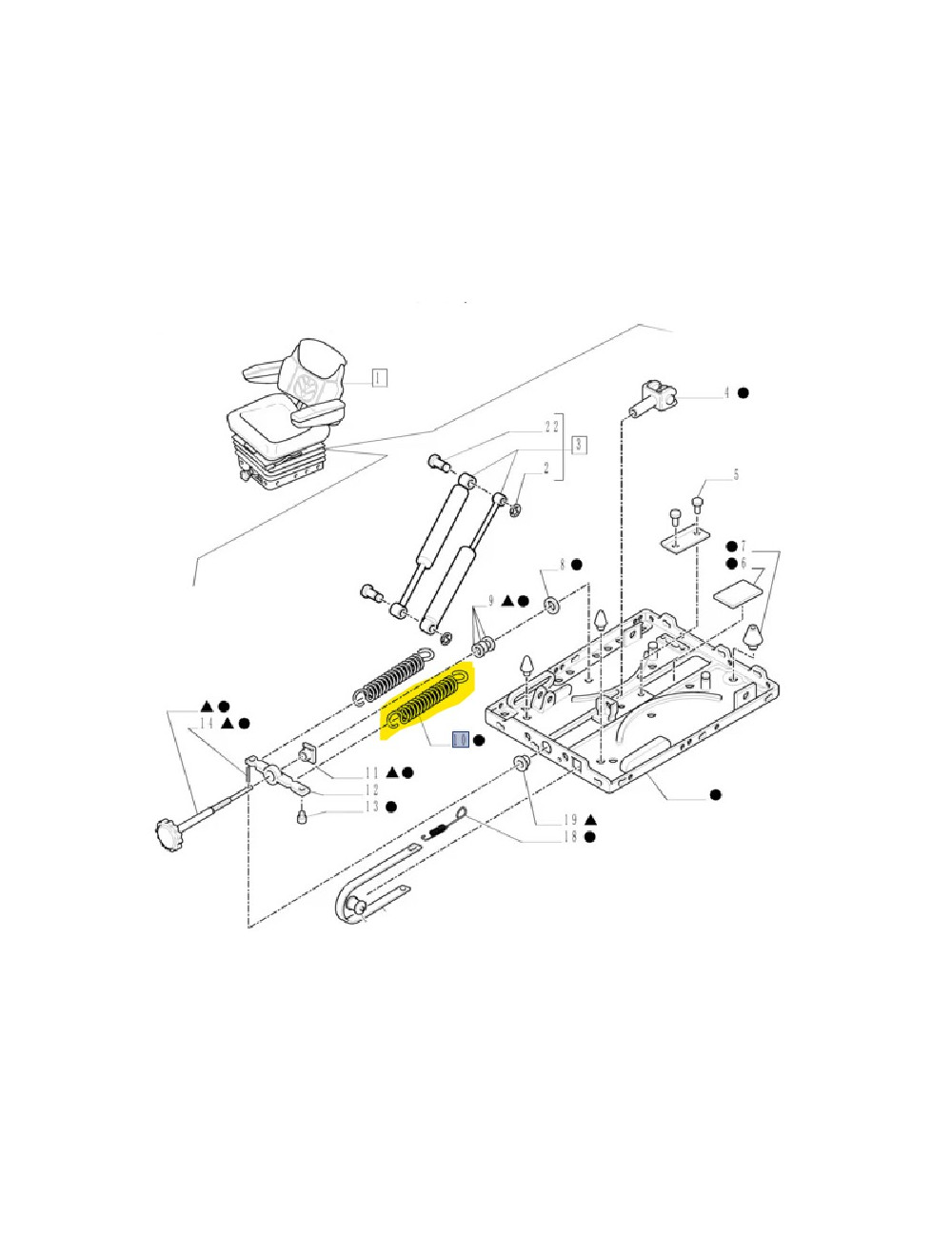 molla sedile compatibile new holland cod 71491398