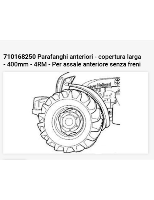 dia kit parafanghi anteriori 400mm New Holland cod 710168250
