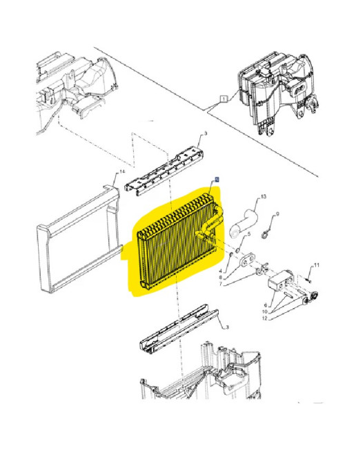 evaporatore clima New Holland cod 51622892