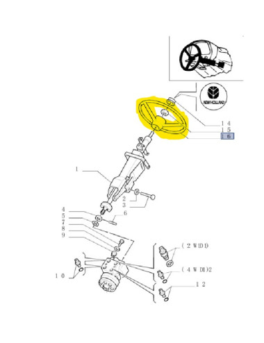 volante trattore New Holland cod 82016844