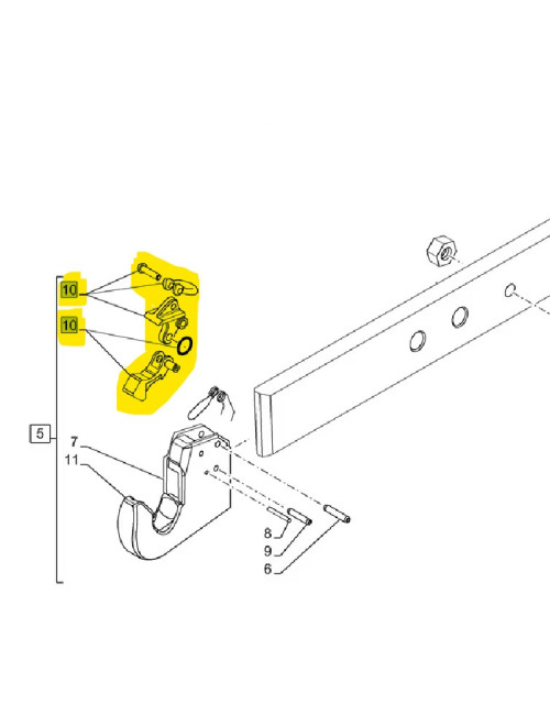 kit gancio tirante posteriore New Holland cod 84338300