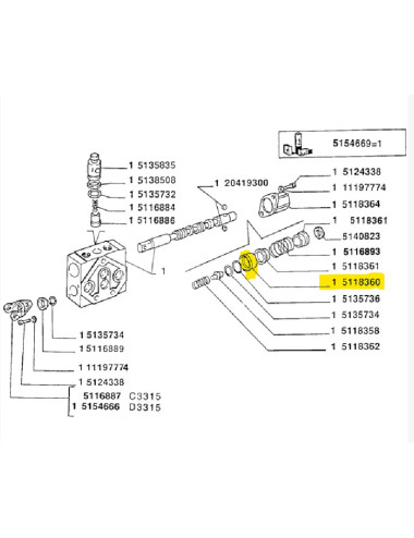 boccola distributore New Holland cod 5118360